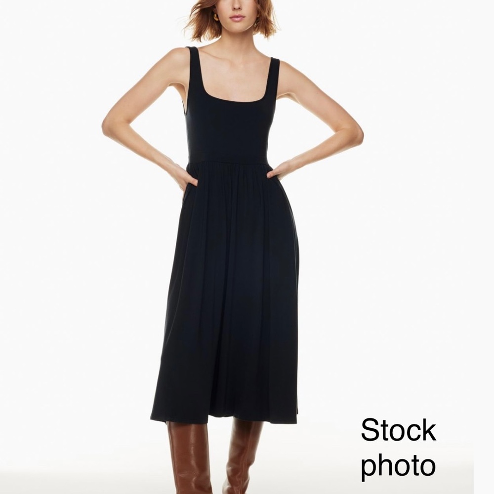 WILFRED MIDI TANK DARK CHARCOAL DRESS